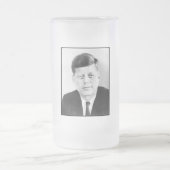Präsident John F Kennedy Portrait Mattiert Glass B Mattglas Bierglas (Mittel)