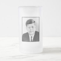 Präsident John F Kennedy Portrait Mattiert Glass B