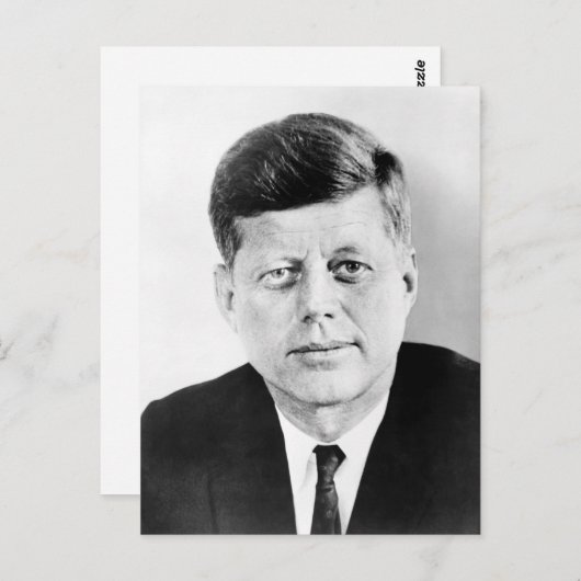 Präsident John F Kennedy Portrait Postcard Postkarte (Vorne/Hinten)