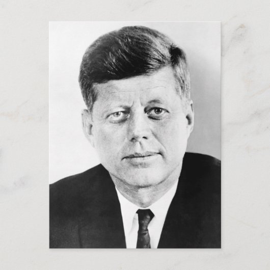 Präsident John F Kennedy Portrait Postkarte (Vorderseite)