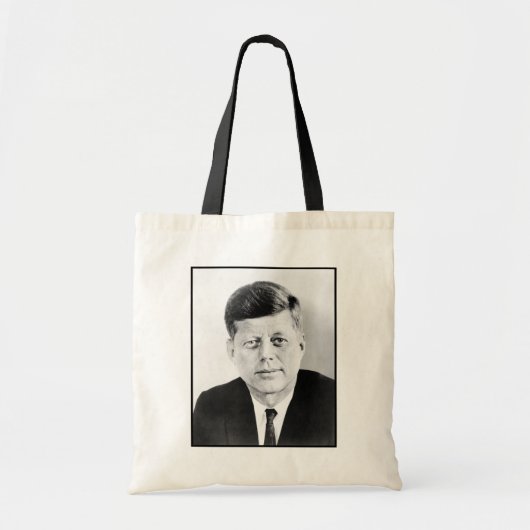 Präsident John F Kennedy Portrait Tote Bag Tragetasche (Vorne)