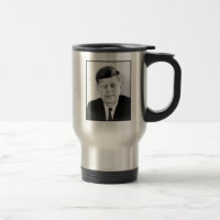 Präsident John F Kennedy Portrait Travel Mug