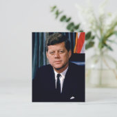 Präsident John F. Kennedy Postkarte (Stehend Vorderseite)