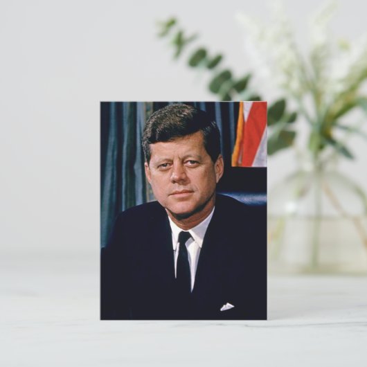 Präsident John F. Kennedy Postkarte (Stehend Vorderseite)