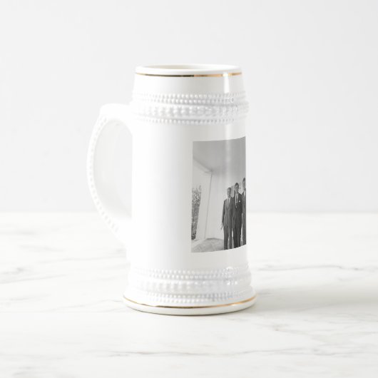 Präsident John Kennedy & Brothers American Camelot Bierglas (Vorderseite Links)