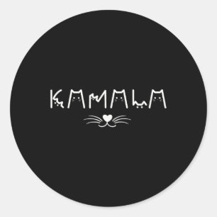 Präsident Kamala 2024 Kamala Cat Letter Schriftart Runder Aufkleber