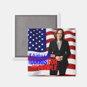 Präsident Kamala Harris 2024_ Magnet (Vorderseite/Rückseite)