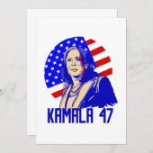 Präsident Kamala harris 47 Einladung (Vorne/Hinten)
