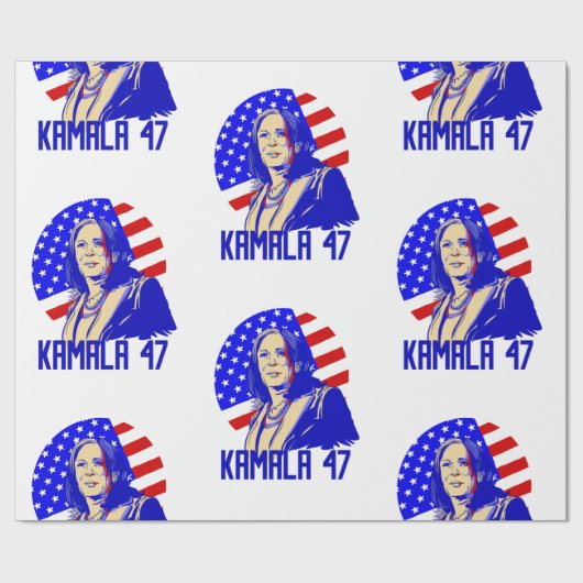 Präsident Kamala harris 47 Geschenkpapier (Flach)