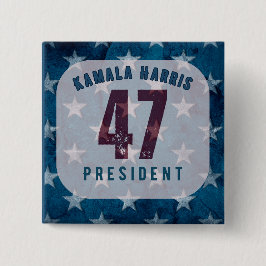 Präsident Kamala Harris 47. Quadrat Button