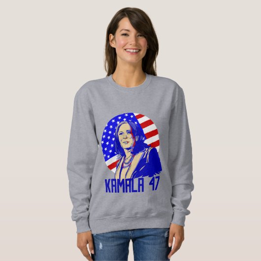 Präsident Kamala harris 47 Sweatshirt (Vorne ganz)