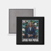 Präsident Kamala Harris Portrait Lotus für Potus Z Magnet (Vorderseite/Rückseite)