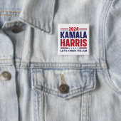 Präsident Kamala Harris: Schluss mit Job 2024 Button (Beispiel)
