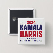 Präsident Kamala Harris: Schluss mit Job 2024 Button (Vorne & Hinten)