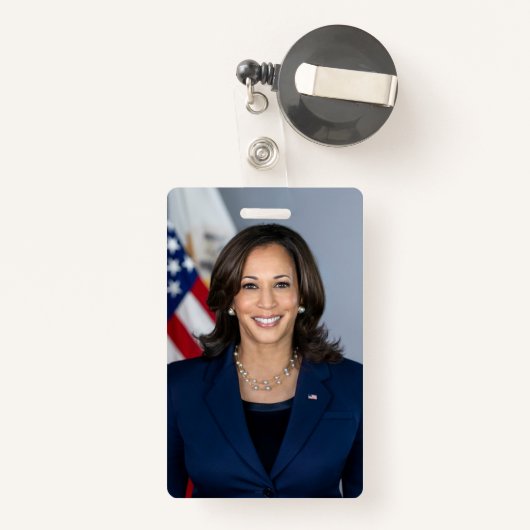 Präsident Kamala Harris USA 2024 Ausweis (Rückseite mit Rechteck)