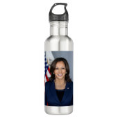 Präsident Kamala Harris USA 2024 Edelstahlflasche (Vorderseite)