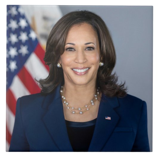 Präsident Kamala Harris USA 2024 Fliese (Vorderseite)