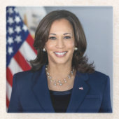 Präsident Kamala Harris USA 2024 Glasuntersetzer (Vorderseite)