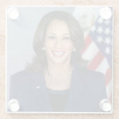 Präsident Kamala Harris USA 2024 Glasuntersetzer (Rückseite)