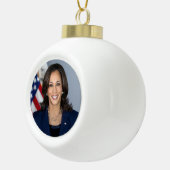 Präsident Kamala Harris USA 2024 Keramik Kugel-Ornament (Rechts)