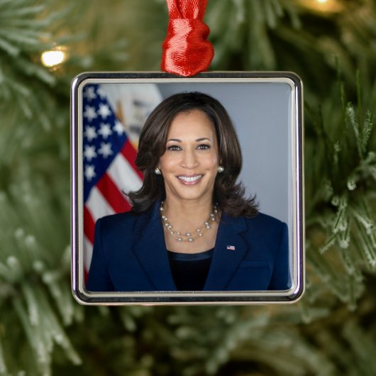 Präsident Kamala Harris USA 2024 Ornament Aus Metall (Baum)