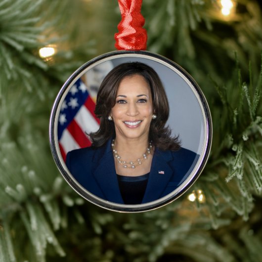 Präsident Kamala Harris USA 2024 Ornament Aus Metall (Baum)