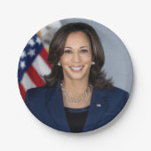 Präsident Kamala Harris USA 2024 Pappteller (Vorderseite)