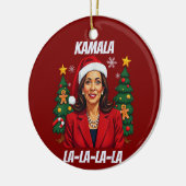 Präsident Kamala Harris Weihnachten Keramik Ornament (Links)