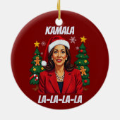 Präsident Kamala Harris Weihnachten Keramik Ornament (Hinten)