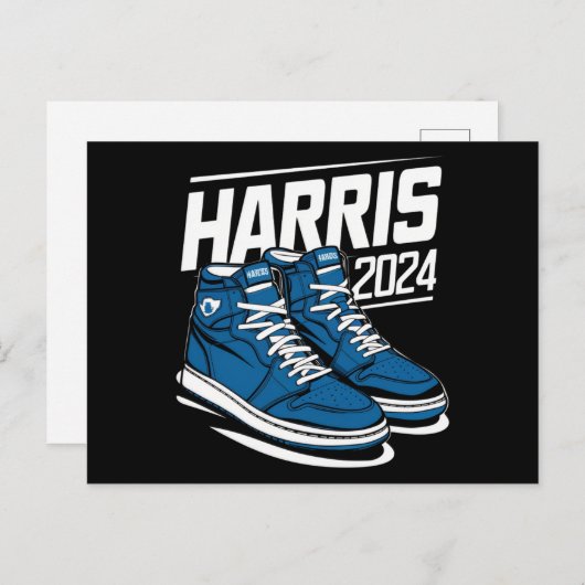 Präsident Kamala Wahlbeobachter: Harris 24 Wahlsie Postkarte (Vorne/Hinten)