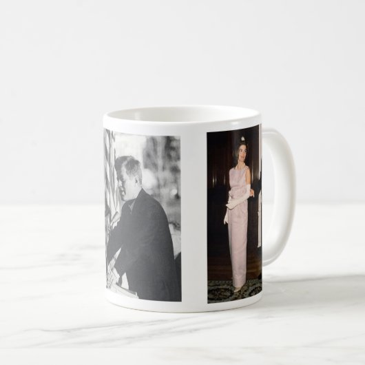 Präsident Kennedy, JFK und Jackie, jfk Kaffeetasse (VorderseiteRechts)