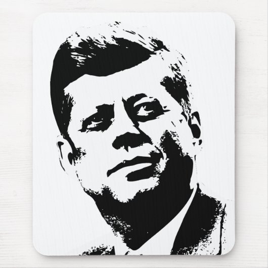 Präsident Kennedy -- Schwarzweiss Mousepad (Vorne)