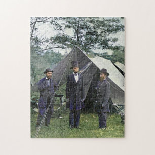 Präsident Lincoln Antietam Maryland Farbe Redux Puzzle