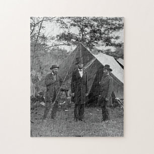 Präsident Lincoln bei Antietam Maryland Bürgerkrie Puzzle