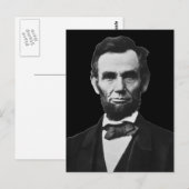 Präsident Lincoln Postkarte (Vorne/Hinten)