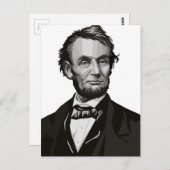 Präsident Lincoln Postkarte (Vorne/Hinten)