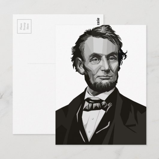 Präsident Lincoln Postkarte (Vorne/Hinten)