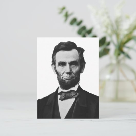 Präsident Lincoln Postkarte (Stehend Vorderseite)