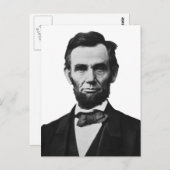 Präsident Lincoln Postkarte (Vorne/Hinten)