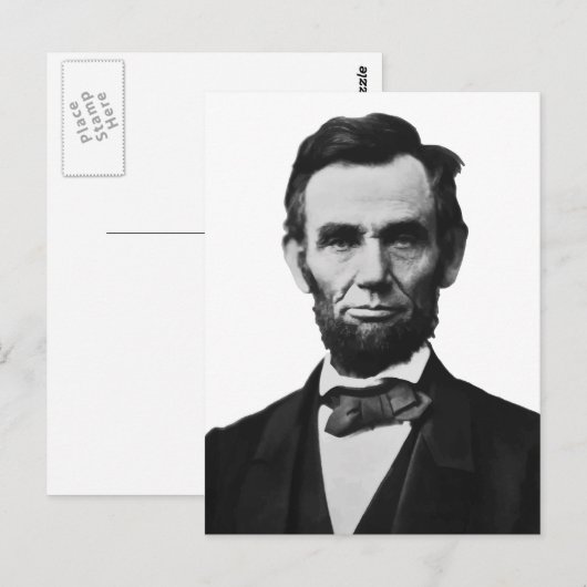 Präsident Lincoln Postkarte (Vorne/Hinten)