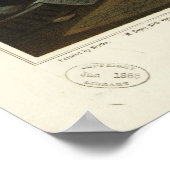 Präsident Lincoln schreibt Freiheitsverkündung Poster (Ecke)