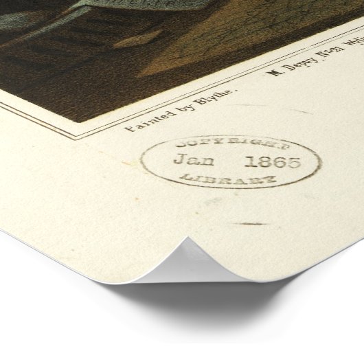 Präsident Lincoln schreibt Freiheitsverkündung Poster (Ecke)