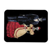 Präsident Lincoln Skeleton, Halloween Skeleton Magnet (Horizontal)