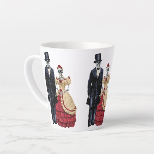 Präsident Lincoln Skeleton, Halloween Skeleton Milchtasse (Linke Ecke)