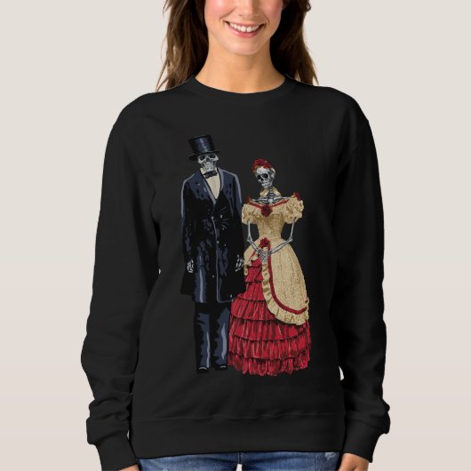 Präsident Lincoln Skeleton, Halloween Skeleton Sweatshirt (Vorderseite)