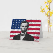 Präsident Lincoln und die amerikanische Flagge Karte (Gelbe Blume)