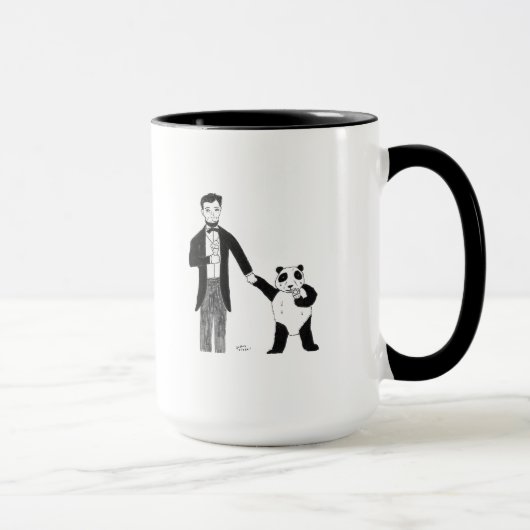 Präsident Lincoln und ein Panda genießen Eiscreme Tasse (Rechts)
