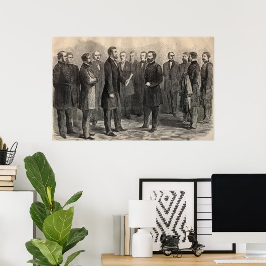 Präsident Lincoln und General Grant Poster (Heimbüro)