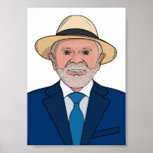 Präsident Lula da Silva Kunst - Brasilianischer Fü