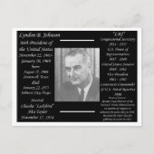 Präsident Lyndon Johnson Postkarte (Vorderseite)